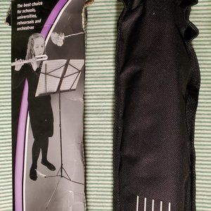 ﻿On Stage Stands Sheet Music Stand Black w Carry Case w Strap